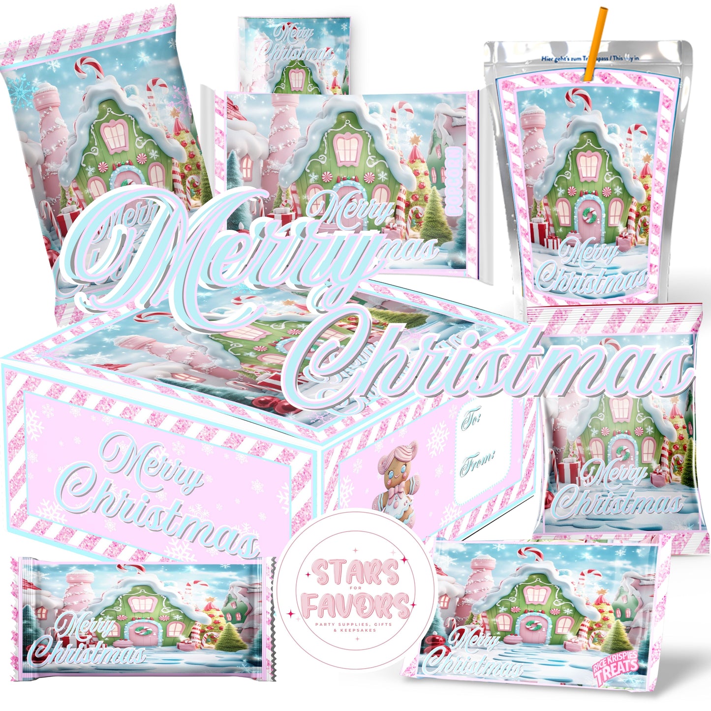 Merry Gingerbread Christmas Eve Gift Box