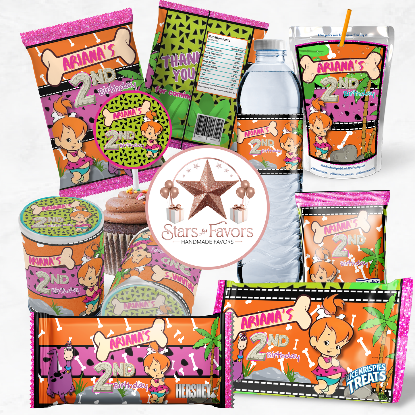 Pebbles & Dino Party Favor Collection