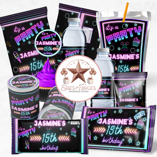 It’s a Party – Neon Birthday Party Favor Collection