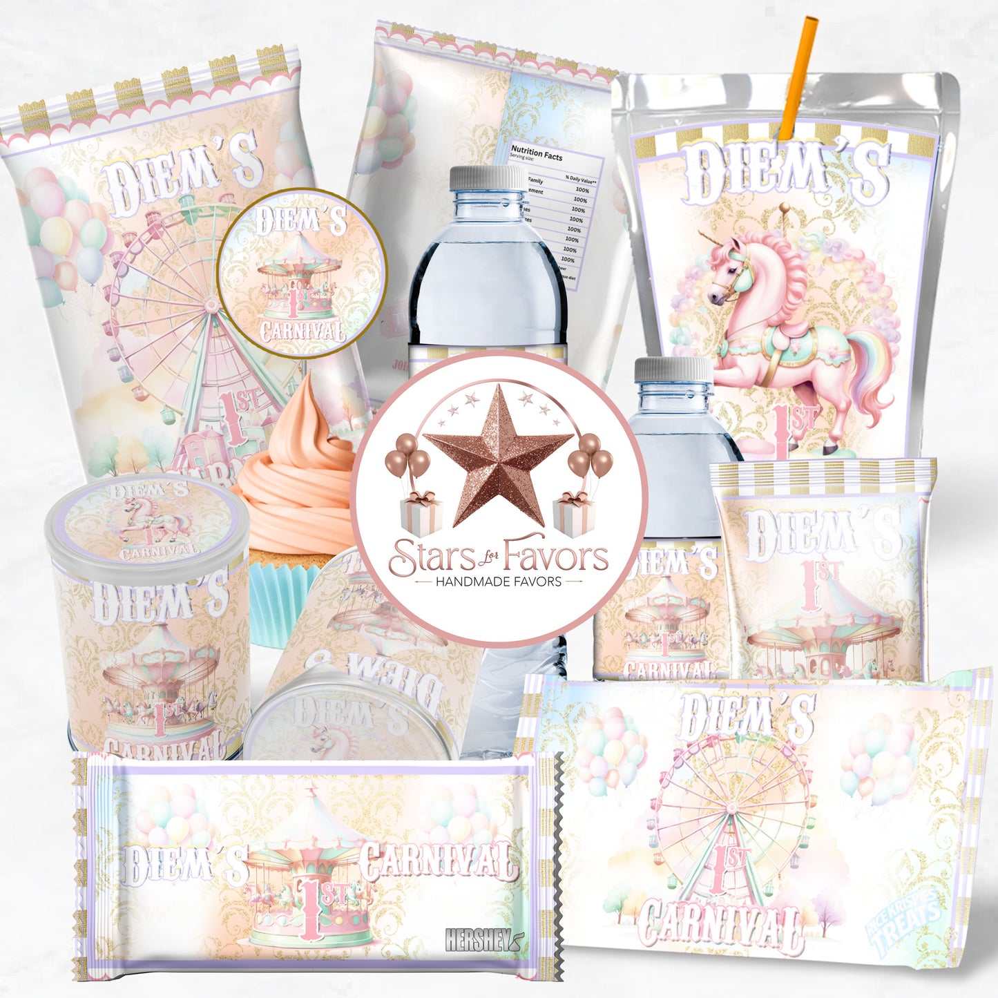 Pastel Carnival Party Favor Collection