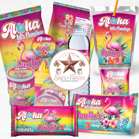 Aloha Let's Flamingo Party Favor Collection