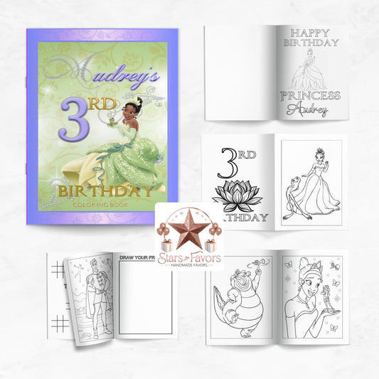Princess Tiana & The Frog Custom Coloring Book