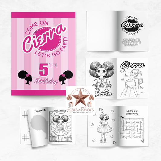 Come On Afro Barbie Custom Coloring Book