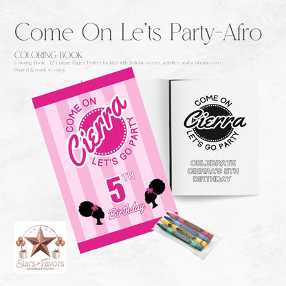 Come On Afro Barbie Custom Coloring Book