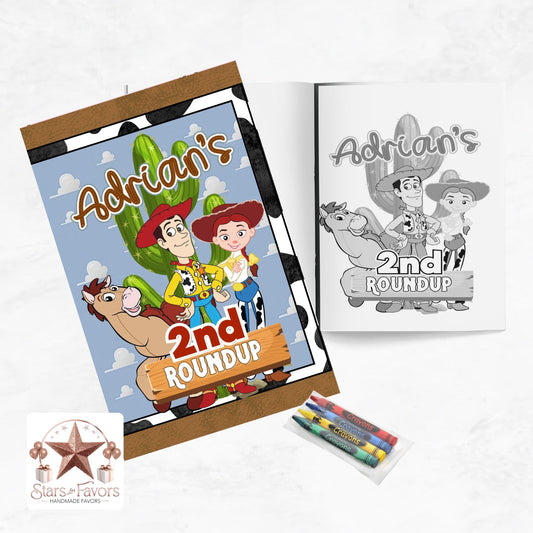 Toy Cowboy Roundup Custom Coloring Book
