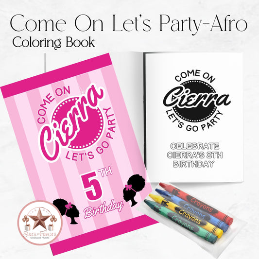 Come On Afro Barbie Custom Coloring Book