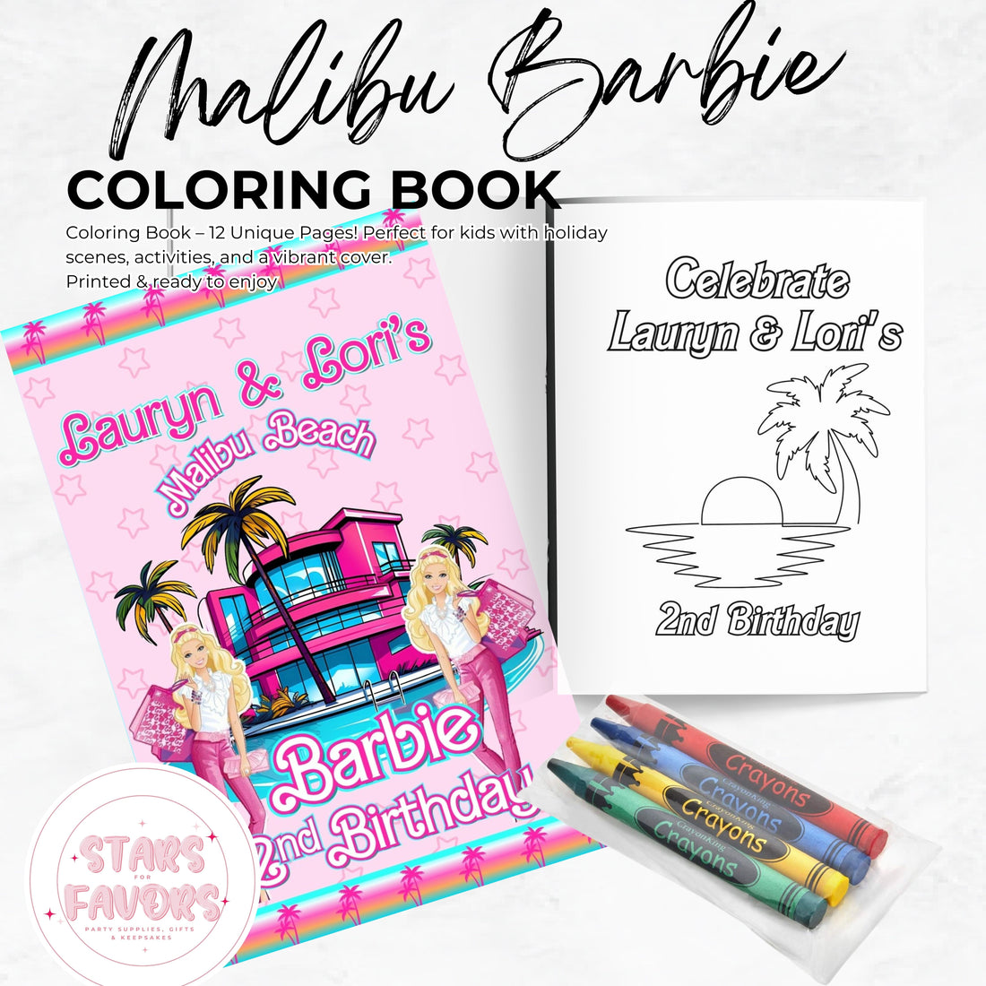 Malibu Barbie Coloring Book – Stars For Favors