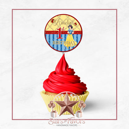 Snow White Cupcake Toppers