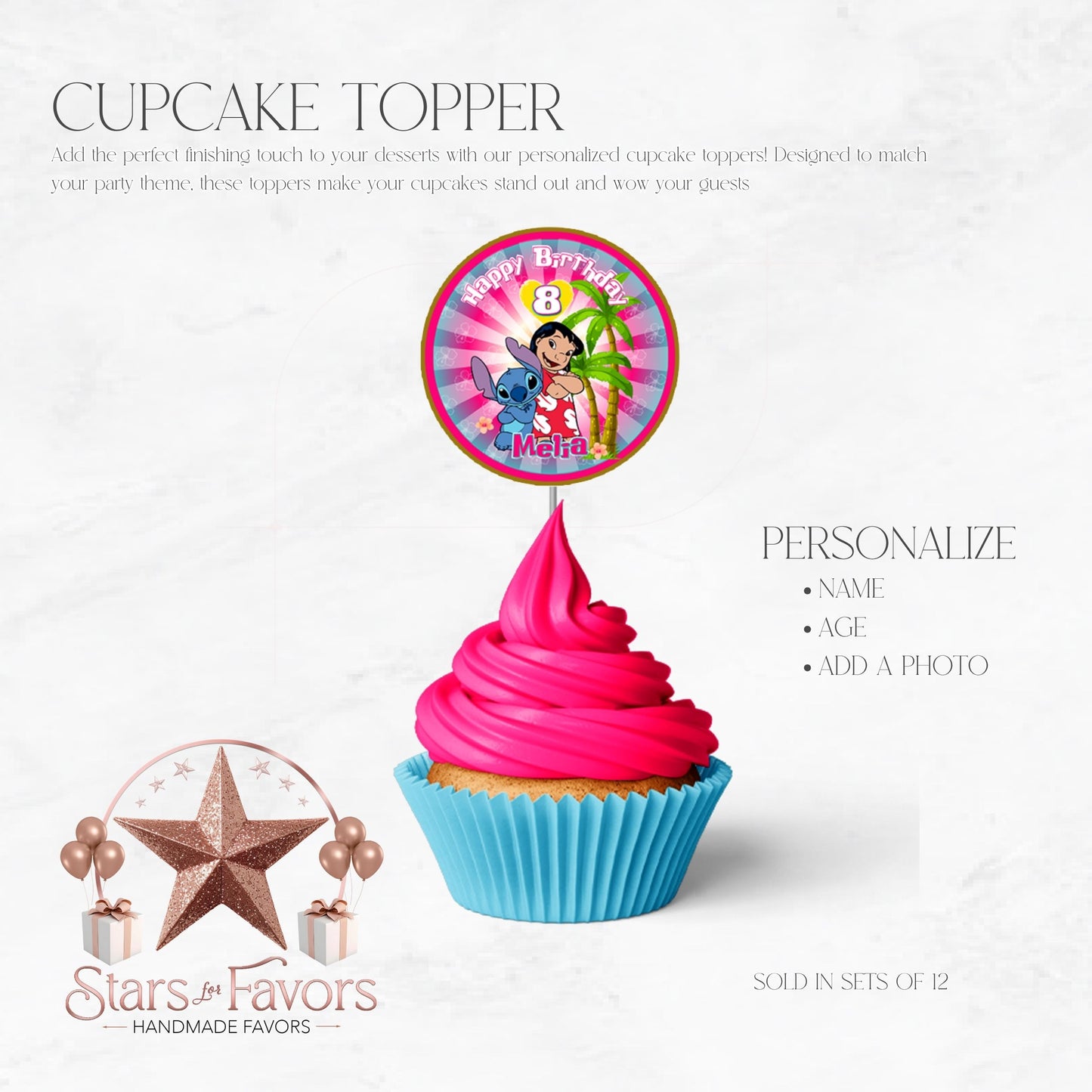 Lilo & Stitch Cupcake Toppers