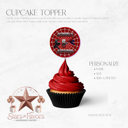 Spiderman Vs Venom Cupcake Toppers