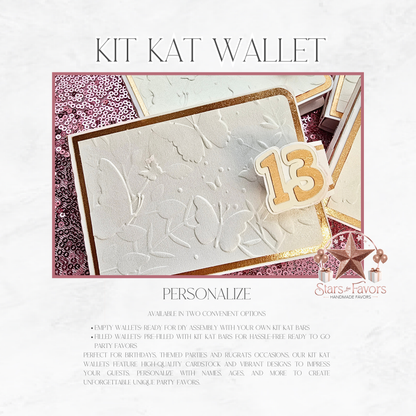 Rose Gold & White Kit Kat Wallet