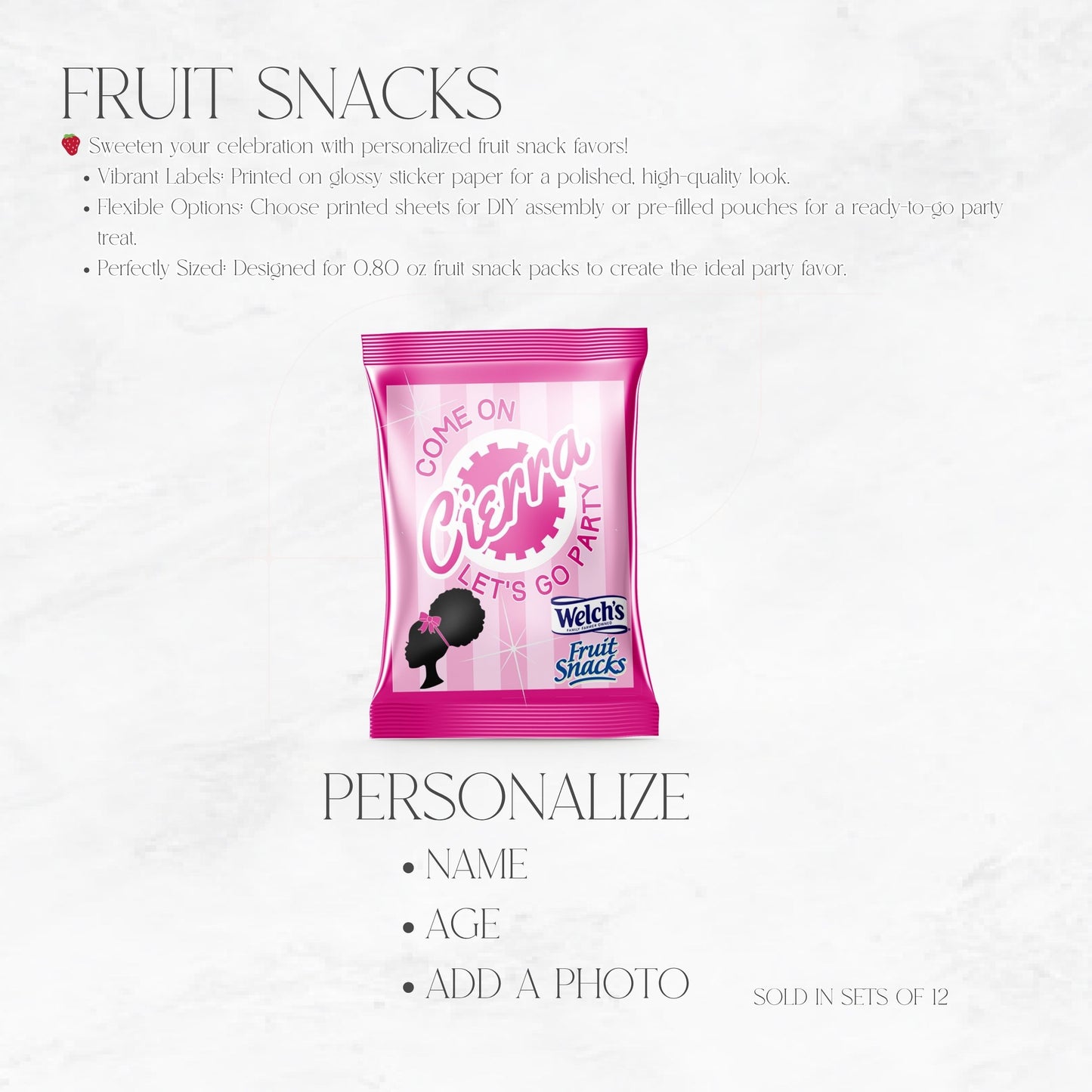 Come On Afro Barbie Fruit Snacks