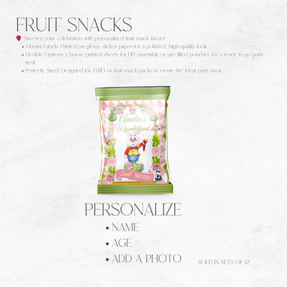 Alice In Wonderland Custom Fruit Snacks