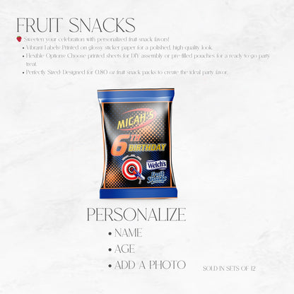 Nerf Ready Aim Fire Custom Fruit Snacks