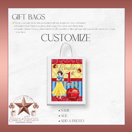 Snow White Custom Gift Bags