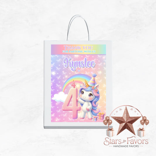 Rainbow Sparkle Unicorn Gift Bags