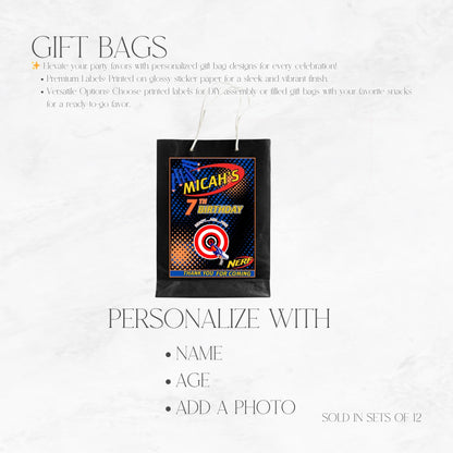 Nerf Ready Aim Fire Custom Gift Bags