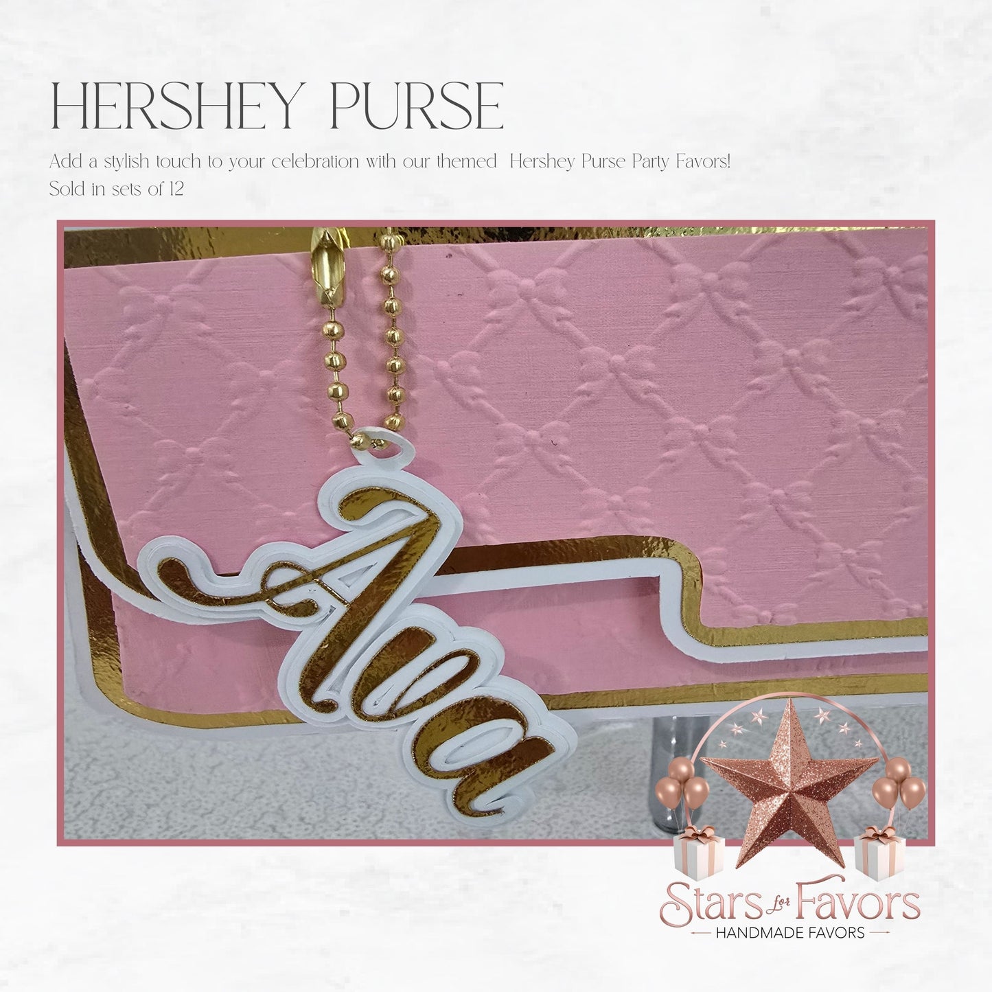 Pink Bows Hershey Purse