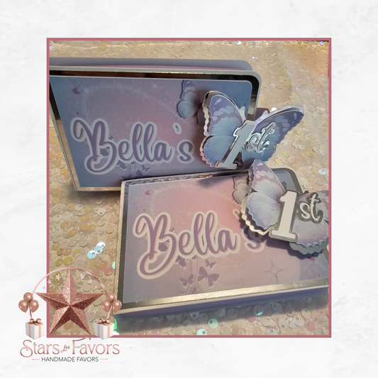 Butterfly Sparkle Lavender Kit Kat Wallet