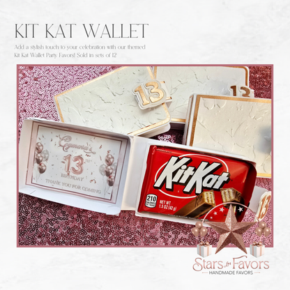 Rose Gold & White Kit Kat Wallet