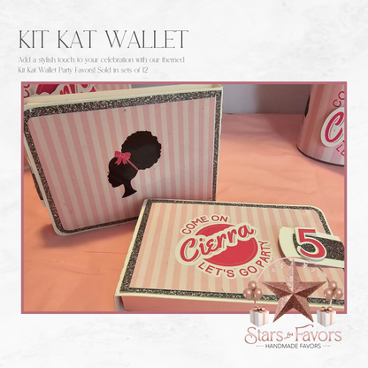 Come On Let's Go Party Afro Barbie Themed Kit Kat Wallet