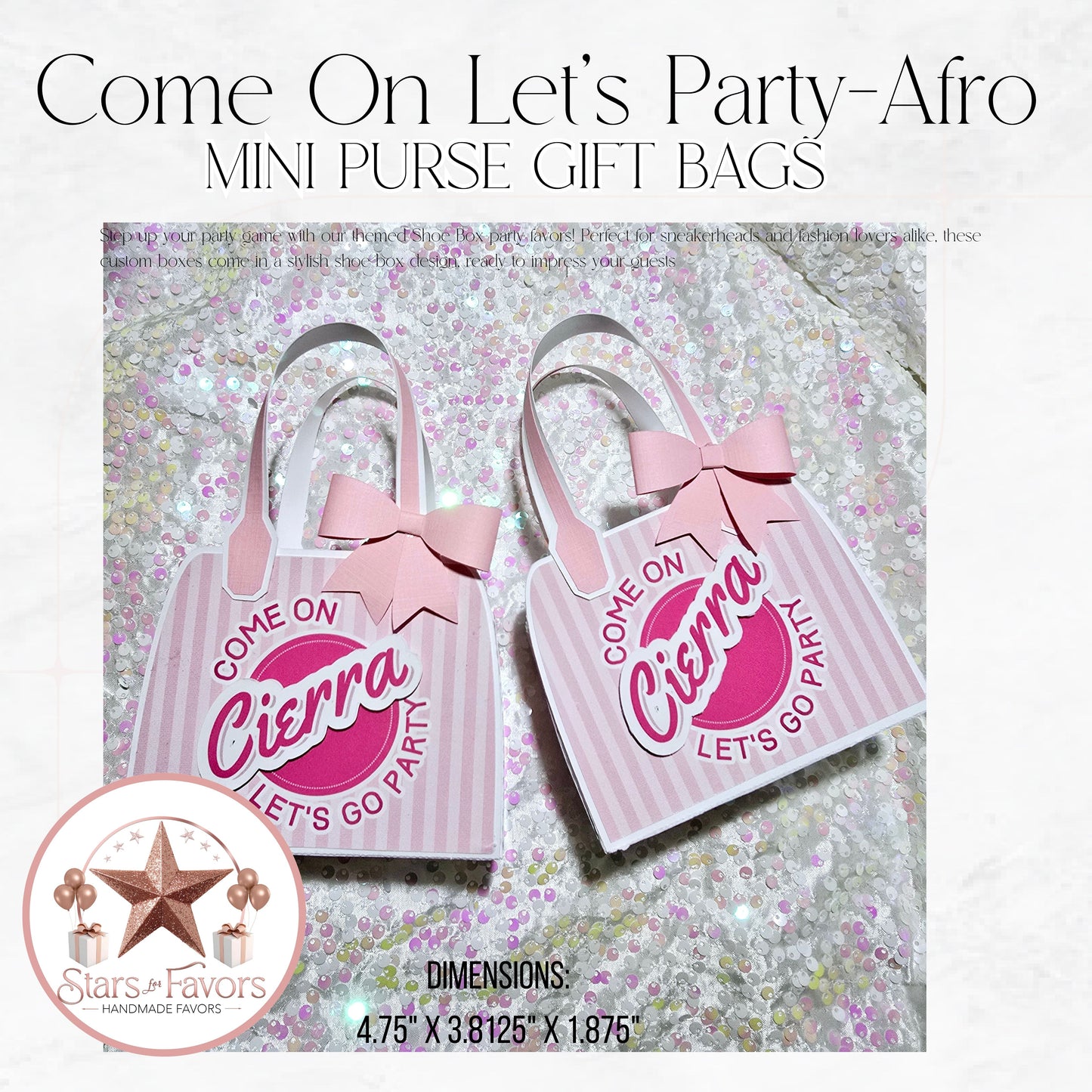 Come On, Let's Go! Afro Barbie Mini Purse Party Favors