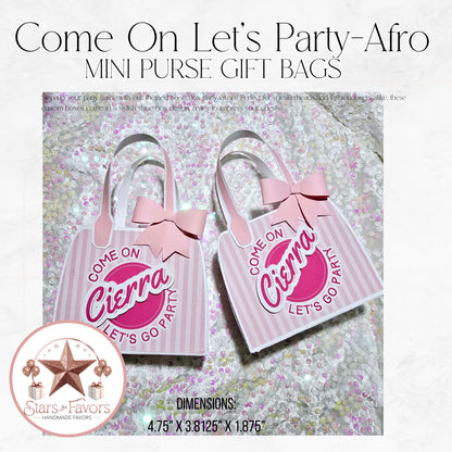 Come On, Let's Go! Afro Barbie Mini Purse Party Favors