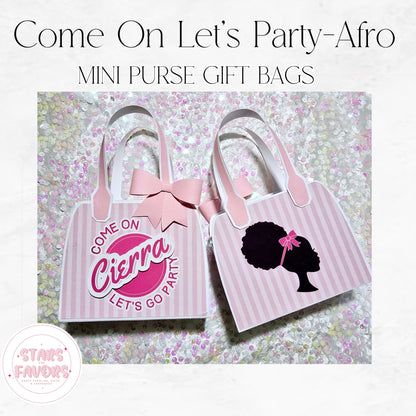 Come On, Let's Go! Afro Barbie Mini Purse Party Favors