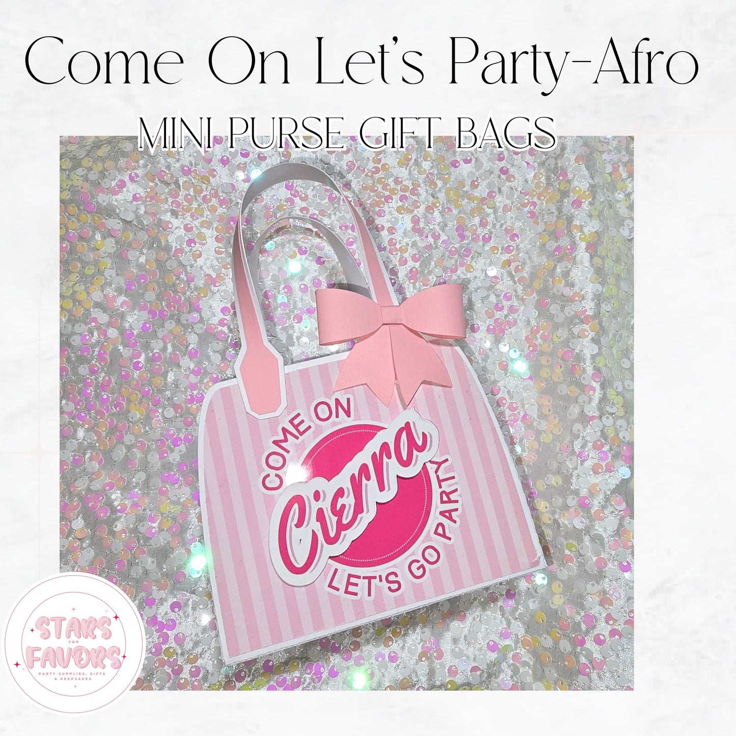 Come On, Let's Go! Afro Barbie Mini Purse Party Favors