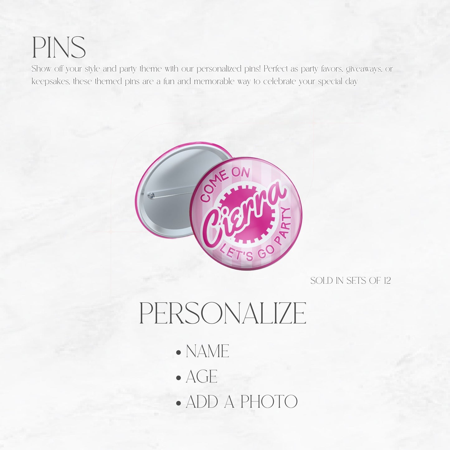 Come On Afro Barbie Pins