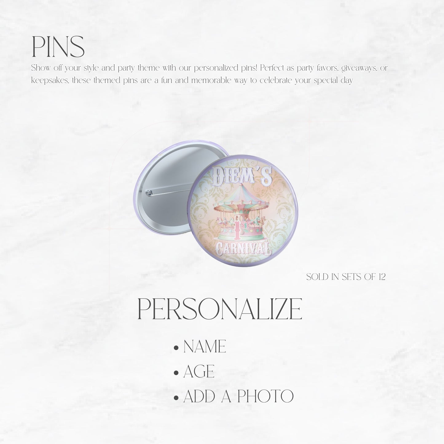 Pastel Carnival Button