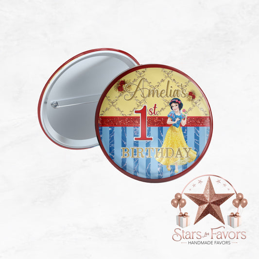 Snow White Button Pins