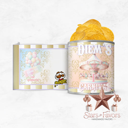 Pastel Carnival Custom Pringles Chip Can