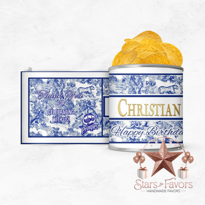 Toile Du Juoy Classic Blue Custom Pringles Chip Can