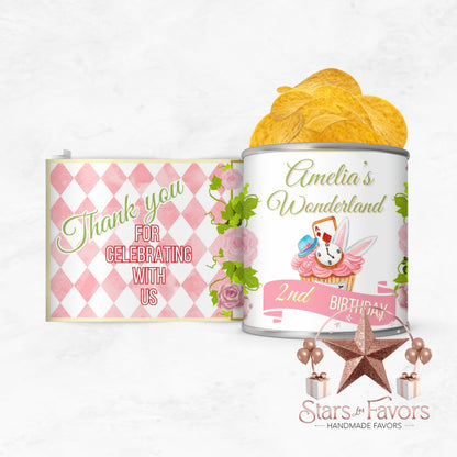 Alice In Wondernland Custom Pringles Chip Cans