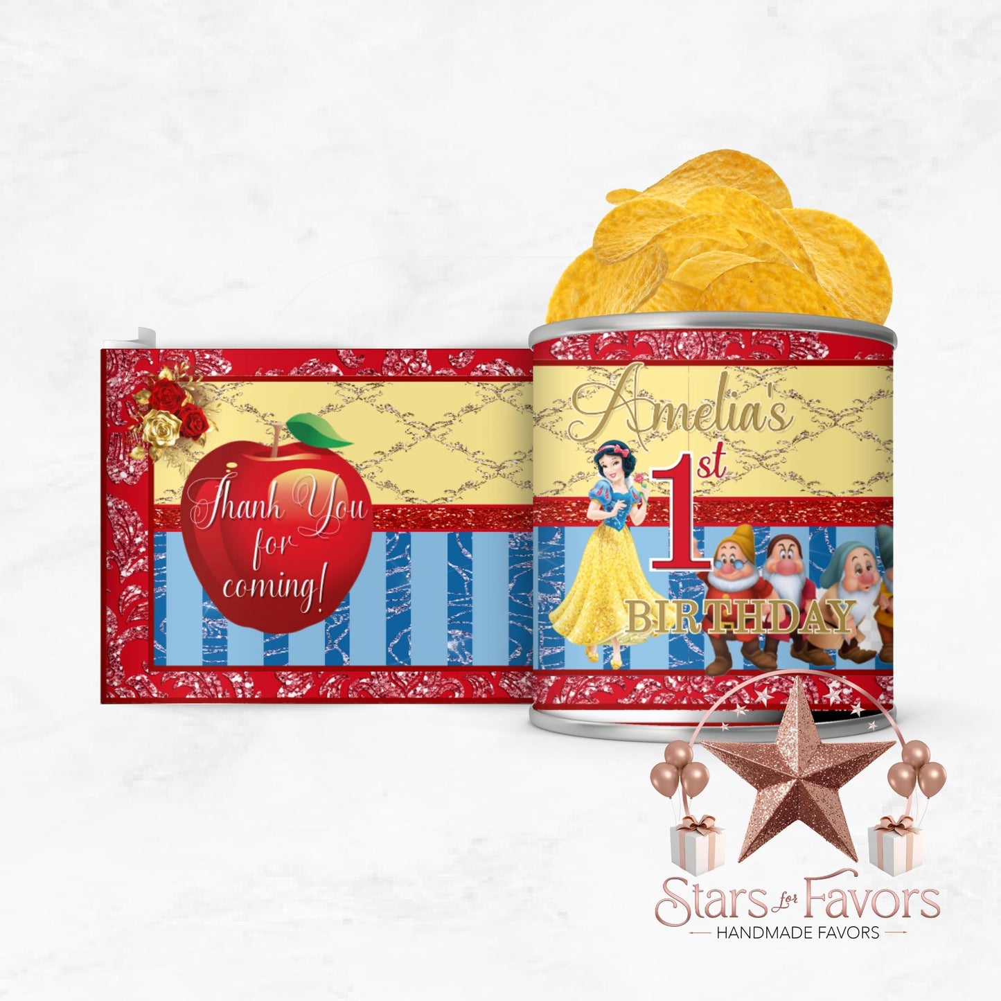 Snow White Custom Pringles Chip Can