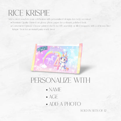 Rainbow Sparkle Unicorn Rice Krispie Treat