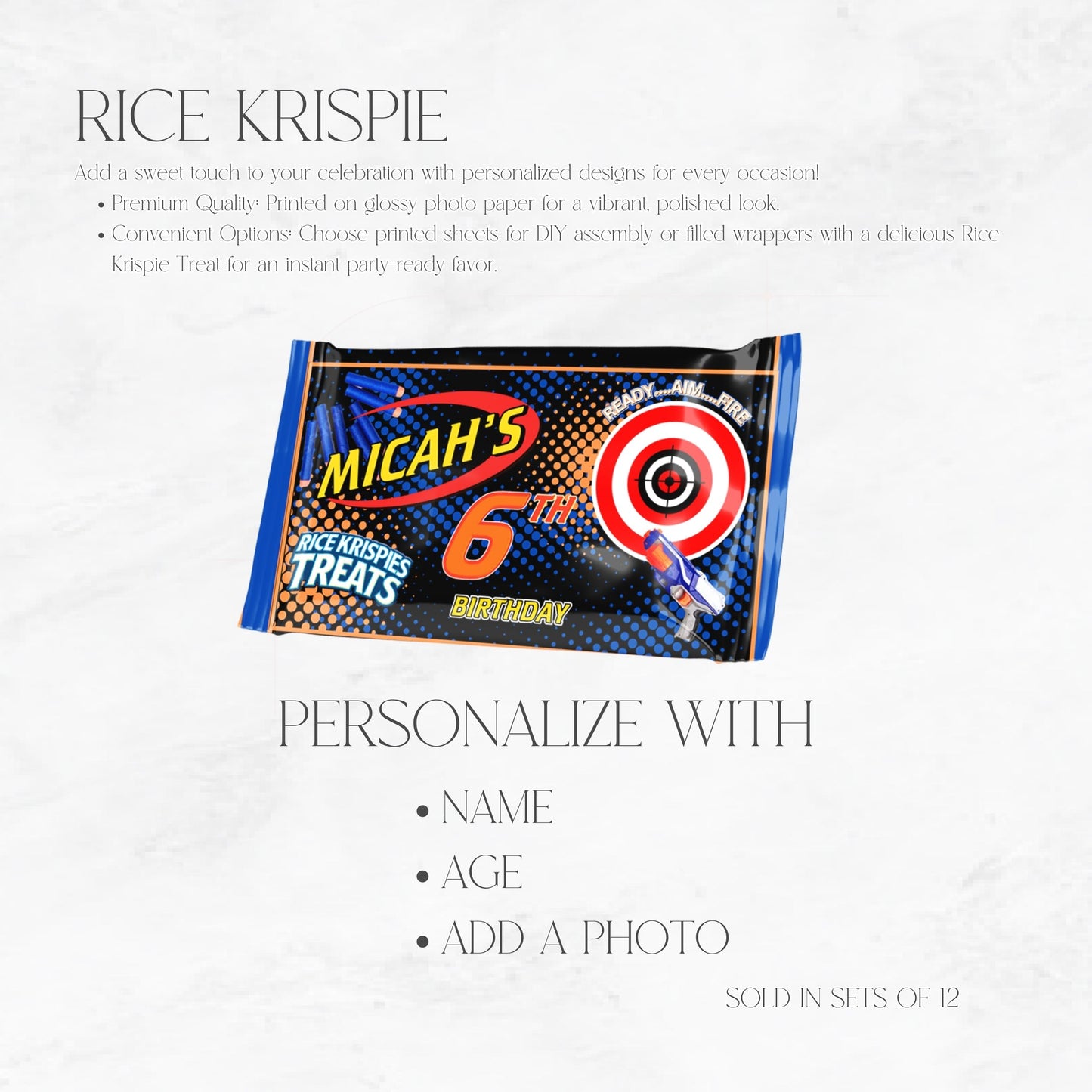 Nerf Ready Aim Fire Rice Krispie Treat