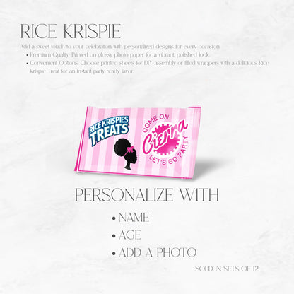 Come On Afro Barbie Rice Krispie Treat