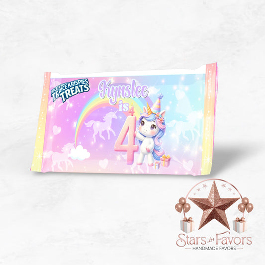 Rainbow Sparkle Unicorn Rice Krispie Treat