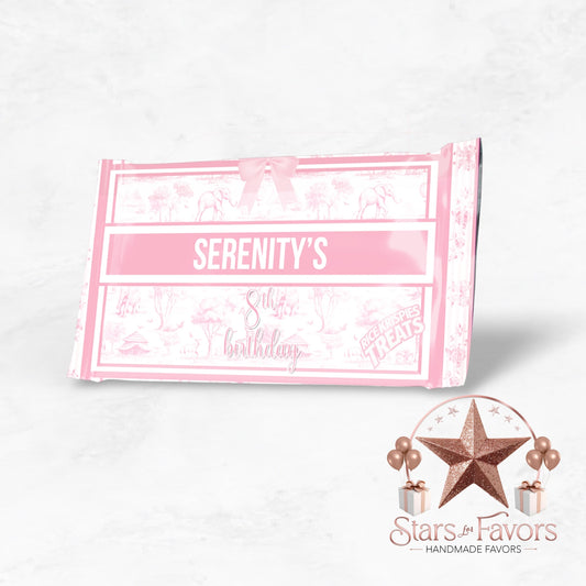 Toile Du Juoy Safari Pink Rice Krispie Treat