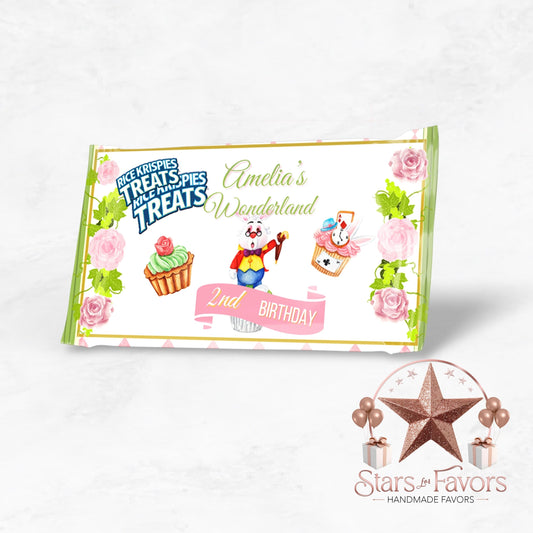 Alice In Wonderland Custom Rice Krispie Treat