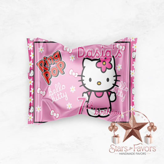 Kitty Personalized Ring Pop Wrapper