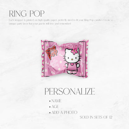 Kitty Personalized Ring Pop Wrapper