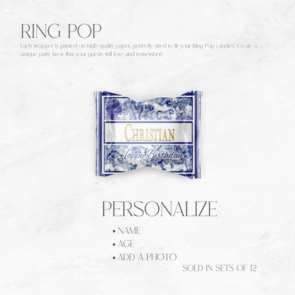 Toile Du Juoy Classic Blue Ring Pop