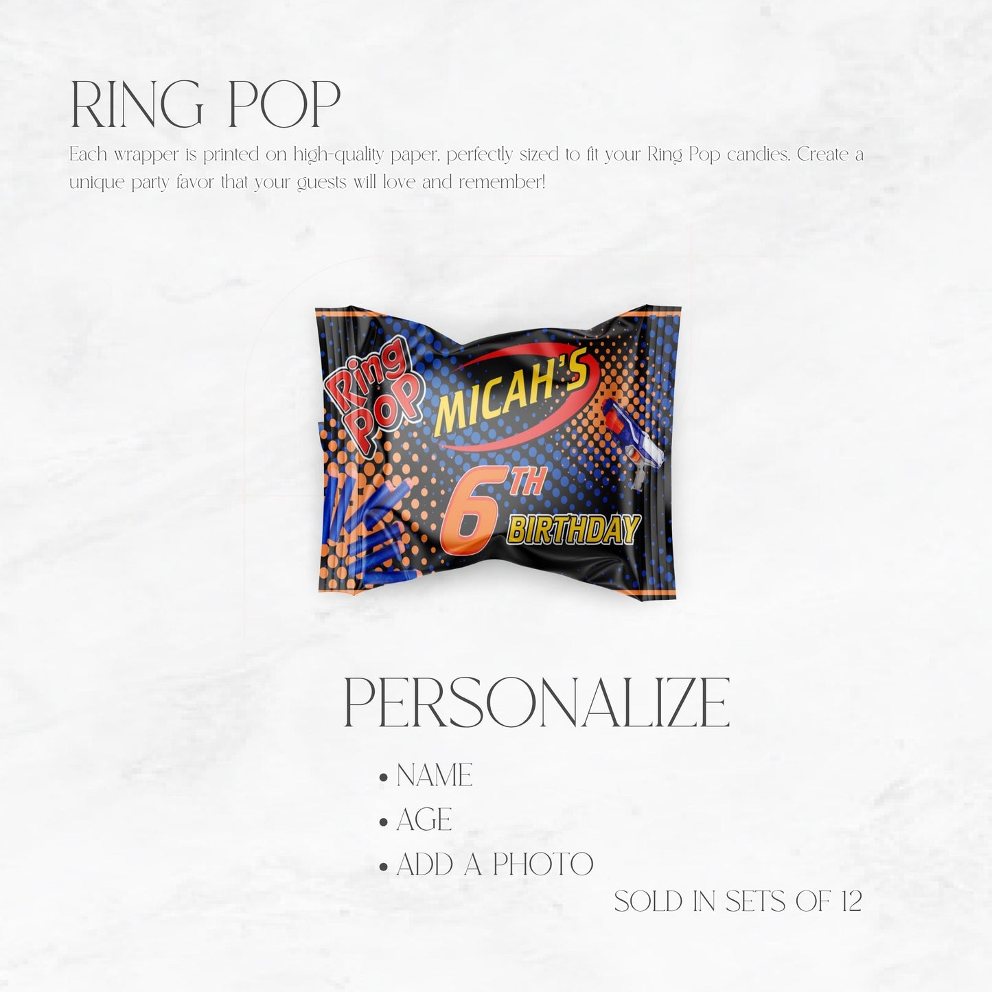 Nerf Ready Aim Fire Ring Pop Candy
