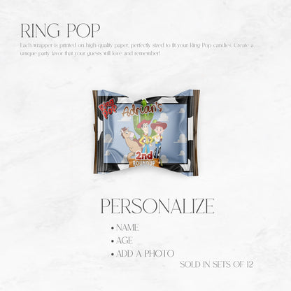 Toy Cowboy Roundup Ring Pop Wrappers