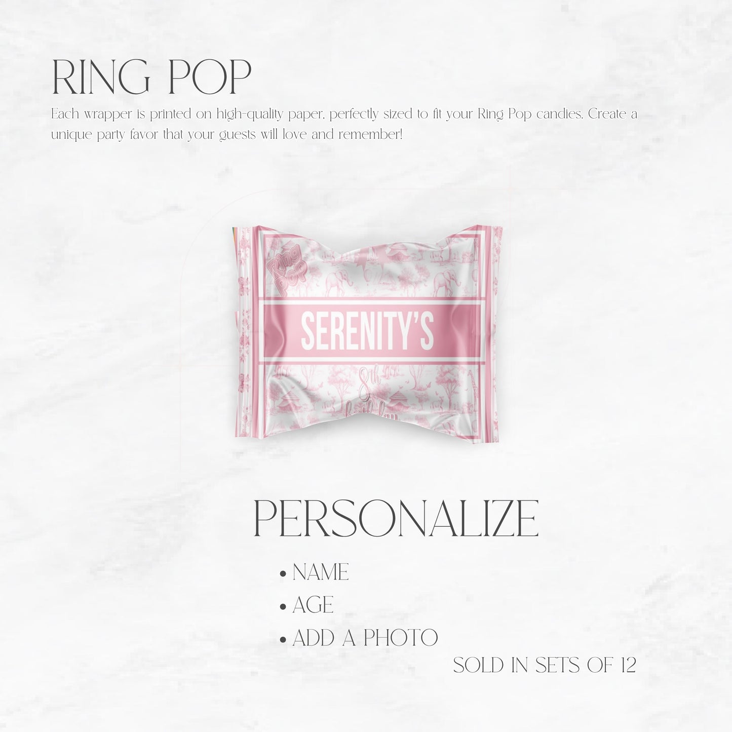 Toile Du Juoy Safari Pink Ring Pop