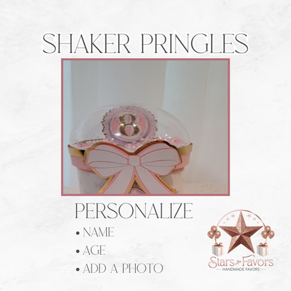 Pink Bows Pringles Shaker Tops