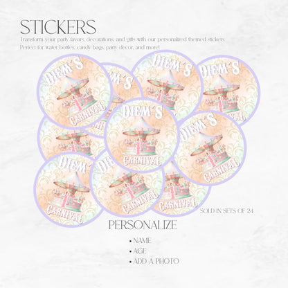 Pastel Carnival Stickers